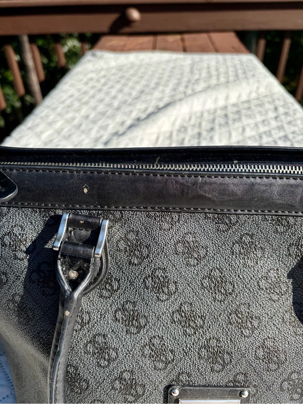 GUESS Black Logo Print Tote Bag
